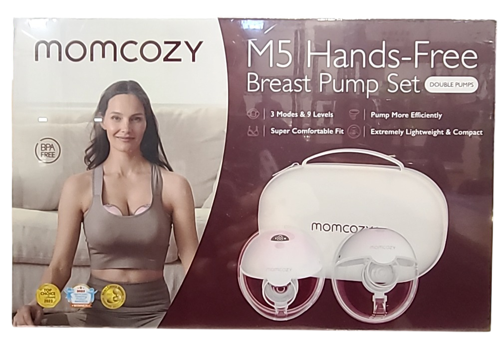 Shop Momcozy All-in-one M5 Double Wearable Breast Pump, Gradiant Pink at GoodBuy Gear