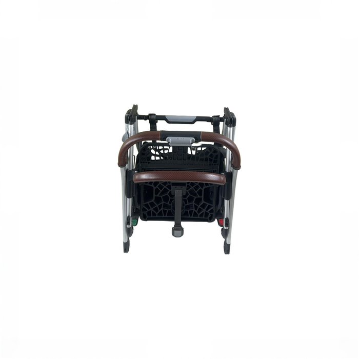 Shop UPPAbaby MINU V2 Stroller Frame, 2022, Silver with Saddle Leather at GoodBuy Gear
