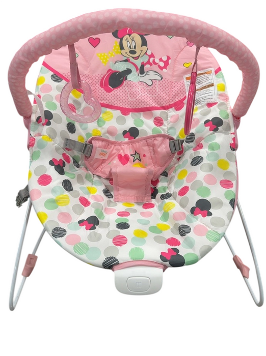 Shop Bright Starts Vibrating Bouncer, Minnie Mouse Spotty Dotty at GoodBuy Gear