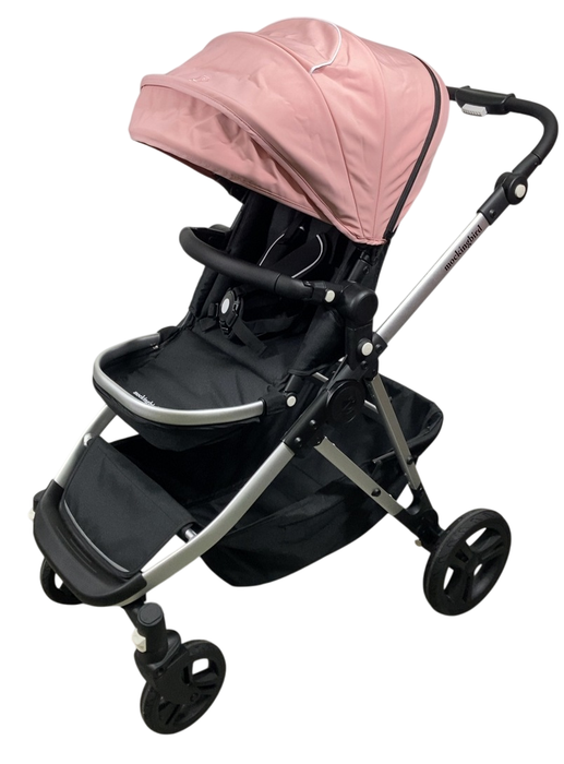 Mockingbird Single to Double 2.0 Stroller, 2025, Bloom, Silver With Black Leather, Windowpane