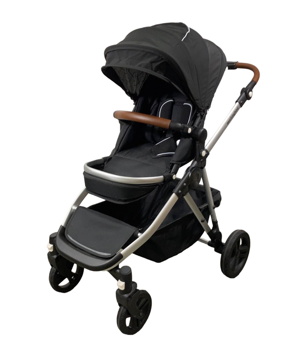 secondhand Mockingbird Single to Double 2.0 Stroller, 2023, Silver with Penny Leather, Windowpane, Black