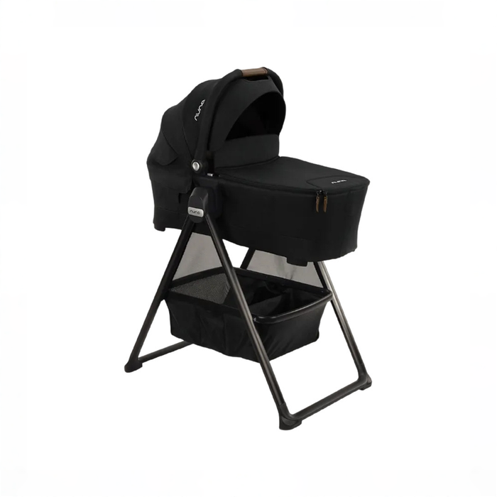 Shop Nuna SWIV & TRIV Series Bassinet + Stand, Caviar at GoodBuy Gear