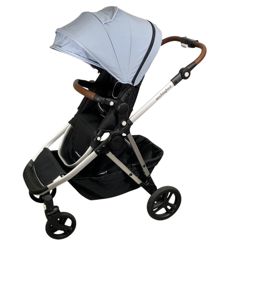 Shop Mockingbird Single to Double 2.0 Stroller, 2024, Silver With Penny Leather, Sky, Watercolor Drops at GoodBuy Gear