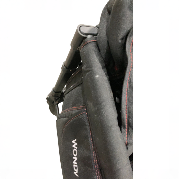 Shop Wonderfold W4 Elite Stroller Wagon, 2025, Black with Red Stitching at GoodBuy Gear