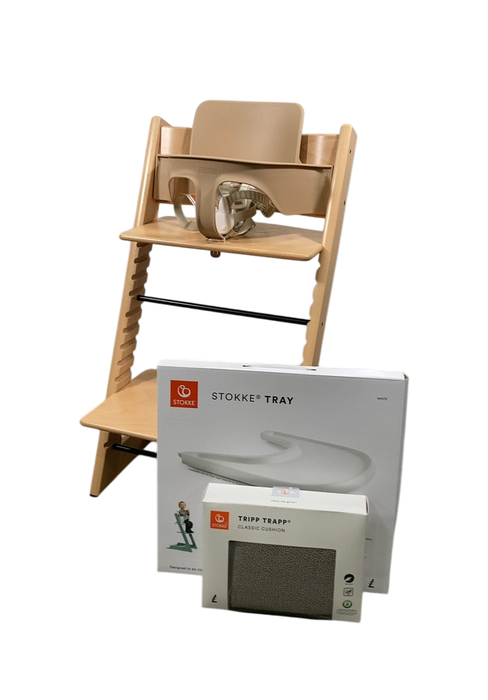 Shop Stokke Tripp Trapp Complete High Chair, 1, Dots Grey, Natural at GoodBuy Gear
