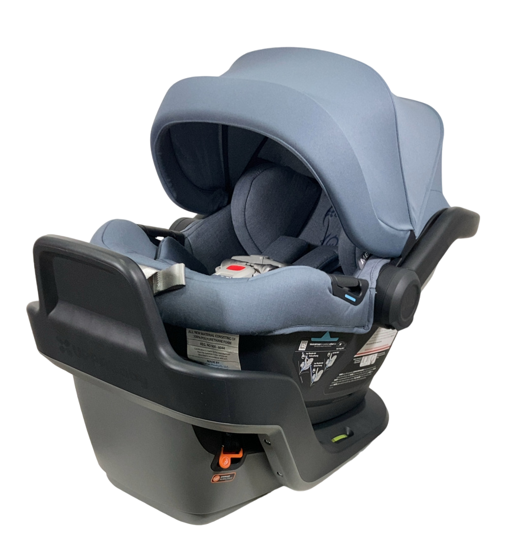 UPPAbaby MESA MAX Infant Car Seat and Base, 2023, PureTech Gregory (Blue Melange)