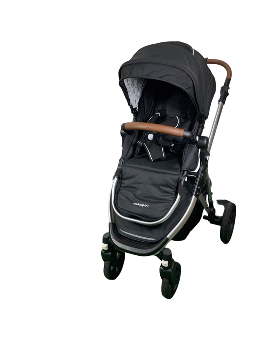 used Mockingbird Single Stroller, Windowpane, Black, Silver With Penny Leather, 2023