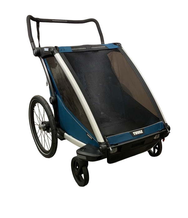 used Thule Chariot Cross Bike Trailer Stroller 2 Seat, 2021, Majolica Blue