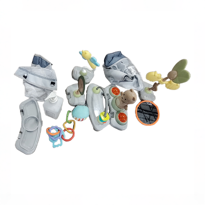 Shop Ingenuity Bounce to Bloom 2-in-1 Activity Jumper & Table, Chambray at GoodBuy Gear