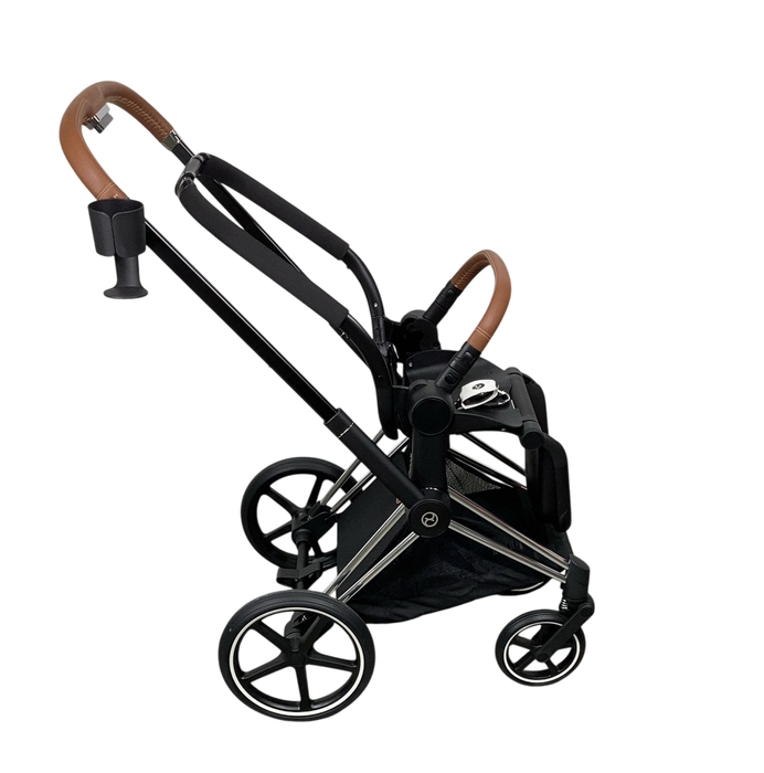 Shop Cybex PRIAM Stroller Frame And Seat, 2023, Chrome/Brown at GoodBuy Gear