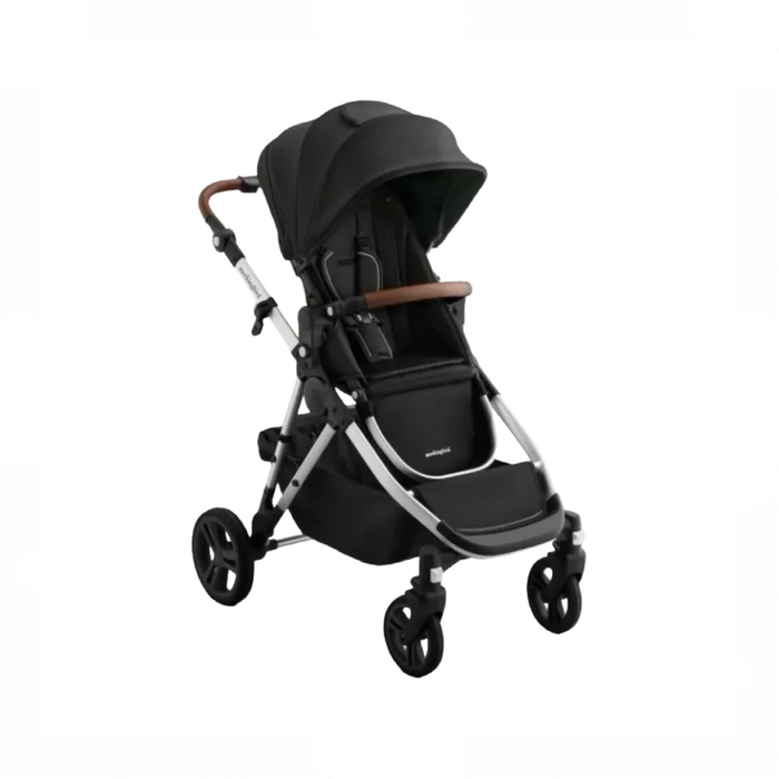 Shop Mockingbird Single to Double 3.0 Stroller, 2025, Silver with Penny Leather, Solid Black at GoodBuy Gear