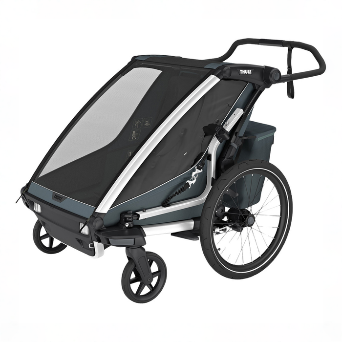 Shop Thule Chariot Cross 2 Bike Trailer Stroller Double Seat, Dark Slate at GoodBuy Gear