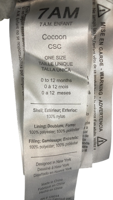 Shop 7 A.M. Enfant Car Seat Cocoon, Metallic Grey at GoodBuy Gear