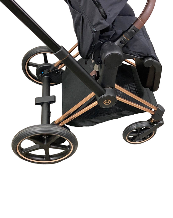 Cybex e-Priam2 Stroller, 2022, Rose Gold, Deep Black