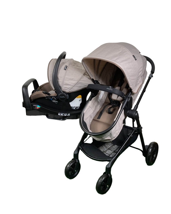 secondhand Evenflo Pivot Modular Travel System Stroller, Sandstone, 2023