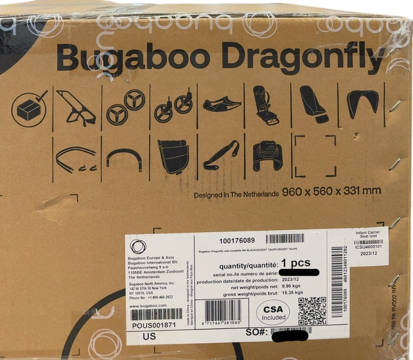 Shop Bugaboo Dragonfly Stroller, 2023, Black, Desert Taupe, Desert Taupe at GoodBuy Gear
