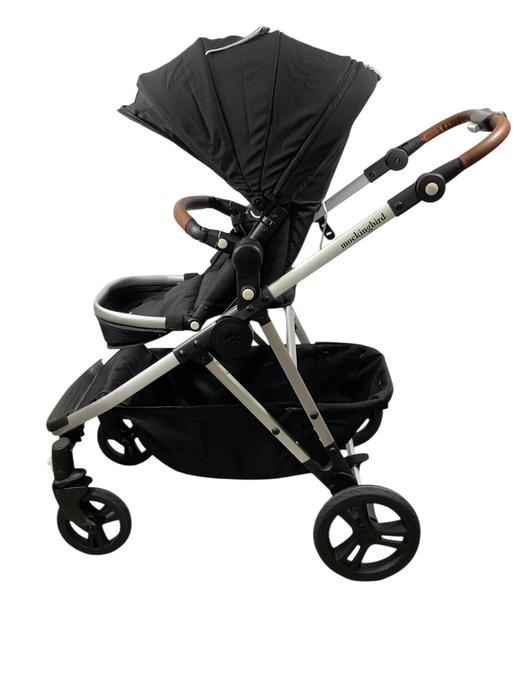 Shop Mockingbird Single to Double 2.0 Stroller, 2024, Black, Silver With Penny Leather, Windowpane at GoodBuy Gear
