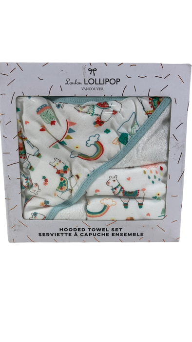 Shop LouLou Lollipop Hooded Towel Set, Llama at GoodBuy Gear