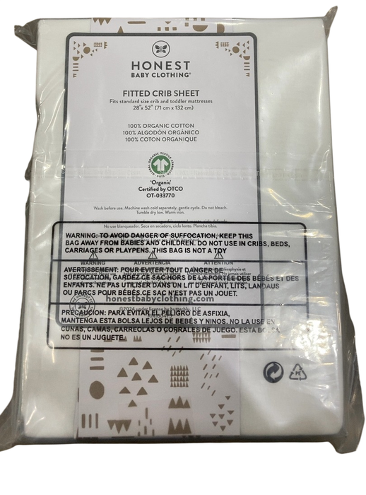 Shop Honest Company Organic Fitted Crib Sheet, Bright White at GoodBuy Gear