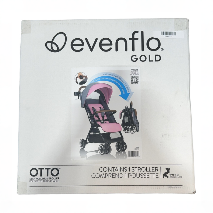 Shop Evenflo GOLD Otto Self-Folding Lightweight Travel Stroller, 2021, Opal Pink at GoodBuy Gear