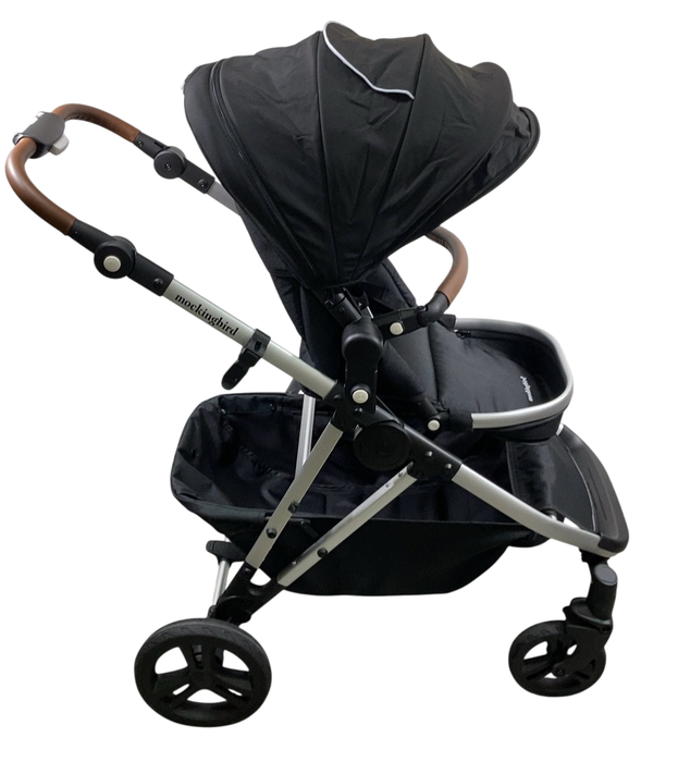 Shop Mockingbird Single to Double 2.0 Stroller, 2024, Black, Silver With Penny Leather, Watercolor Drops at GoodBuy Gear