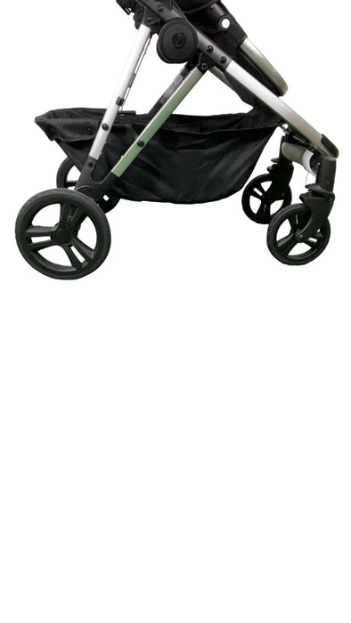 Mockingbird Single to Double 2.0 Stroller, 2025, Sage, Silver With Black Leather, Watercolor Drops