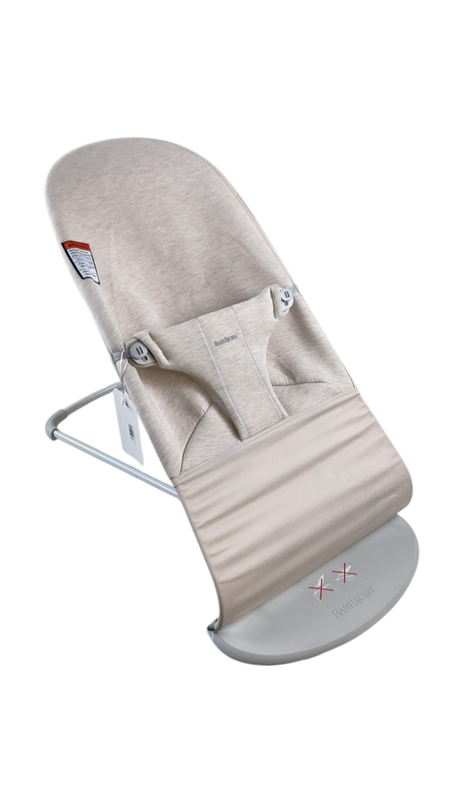 Shop BabyBjorn Bouncer Bliss, Light Gray Frame, Light Beige 3D Jersey at GoodBuy Gear
