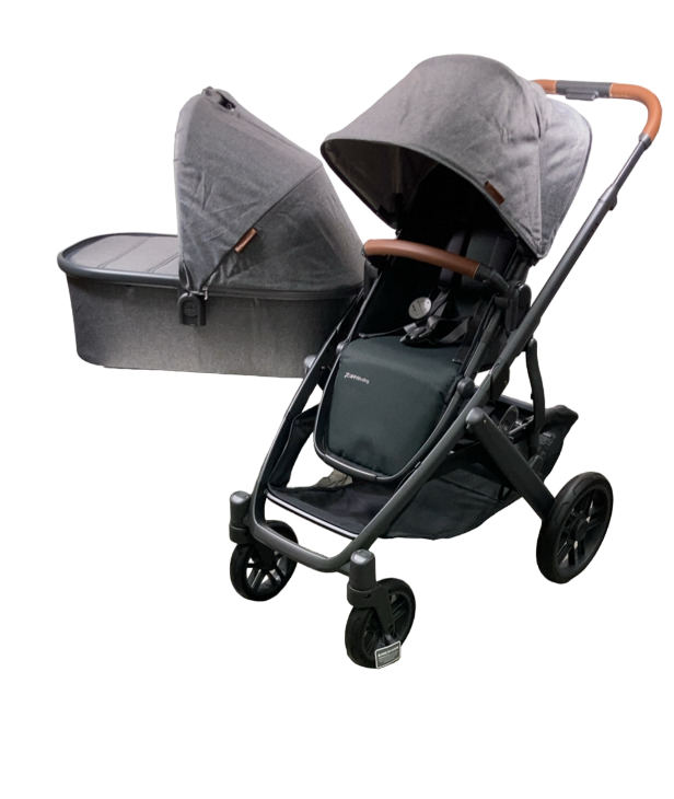 2024 uppababy vista v2 double stroller UPPAbaby VISTA V2 Stroller, 2024, Greyson (Charcoal Melange)