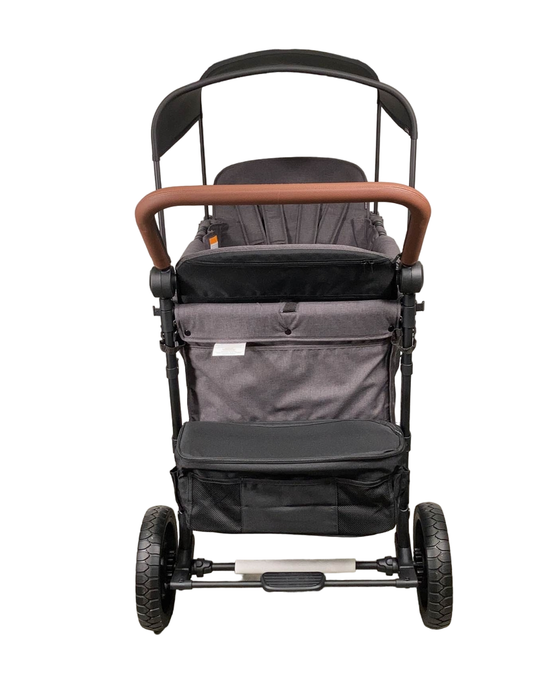 Wonderfold W4 Luxe Quad Stroller Wagon, Charcoal Grey with Black Frame, 2024