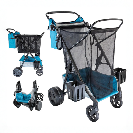 Shop Strolee Beach Cart, Blue at GoodBuy Gear