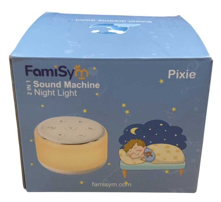 Shop Famisym White Noise Sound Machine with Night Light, White at GoodBuy Gear