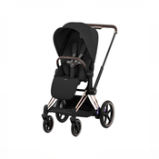 Shop Cybex E-PRIAM Electric Stroller, 2026, Rose Gold, Sepia Black, with Battery at GoodBuy Gear