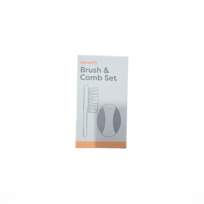 Shop Sprucely Brush And Comb Set, Cantaloupe at GoodBuy Gear