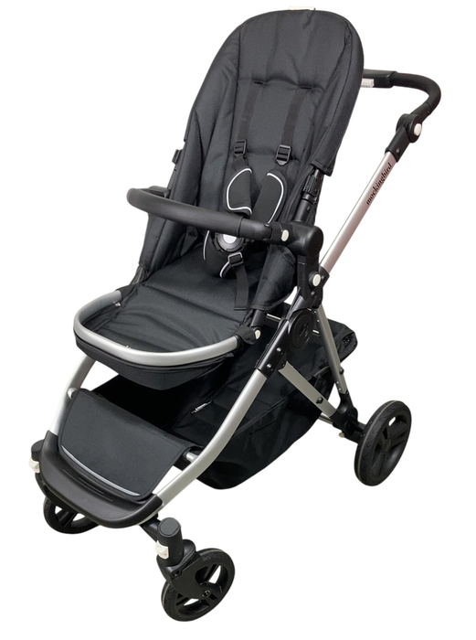 Shop Mockingbird Single to Double 2.0 Stroller, 2024, No Canopy, No Canopy, Silver With Black Leather at GoodBuy Gear