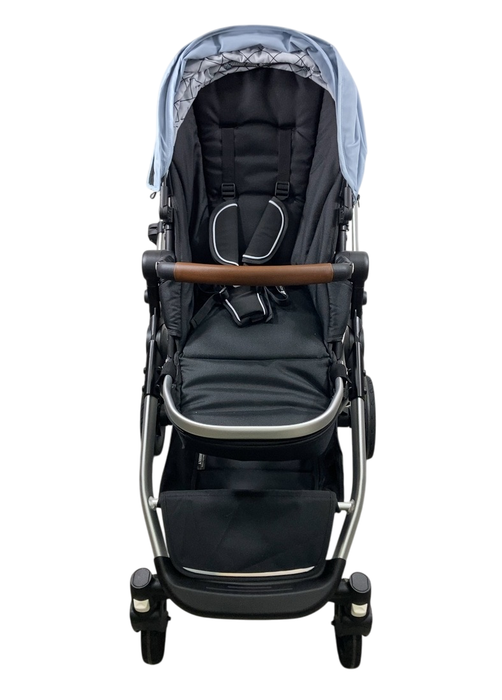 Shop Mockingbird Single to Double 2.0 Stroller, 2024, Silver With Penny Leather, Sky, Windowpane at GoodBuy Gear