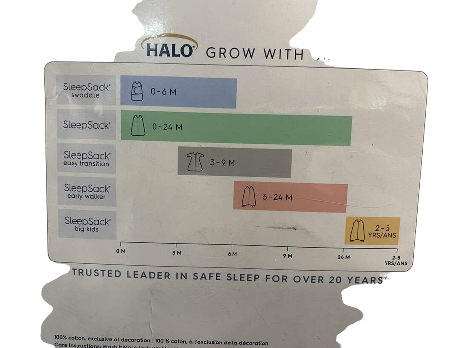 Shop Halo Cotton Sleepsack, M, Twinkle Blue at GoodBuy Gear