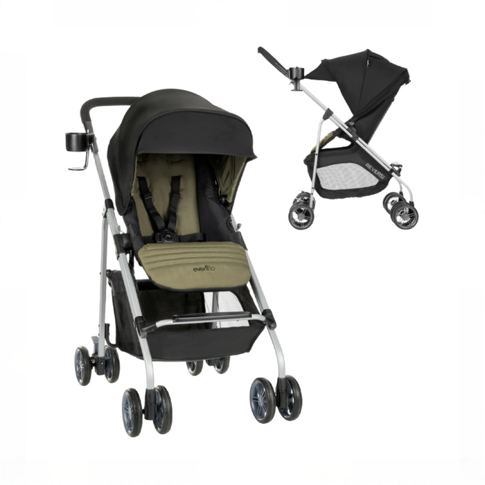 Shop Evenflo Reversi Lightweight Reversible Stroller, 2026, Leonis Green at GoodBuy Gear
