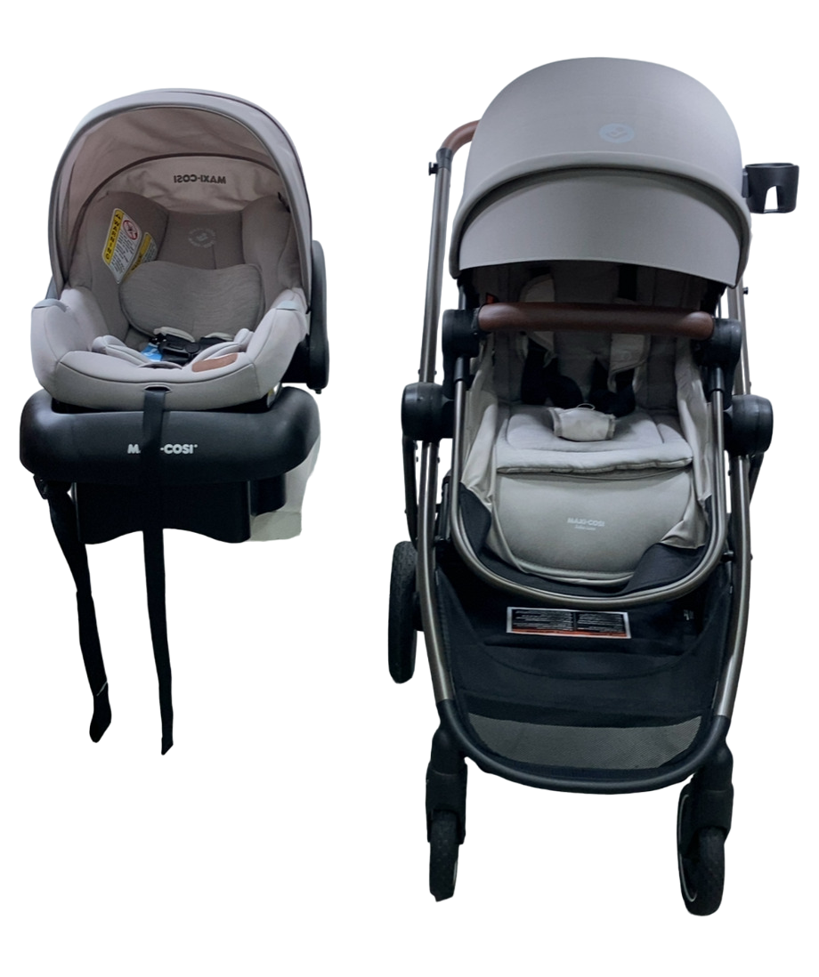 maxi cosi zelia travel system tan Maxi-Cosi Zelia2 Luxe Travel System, 2024, New Hope Tan