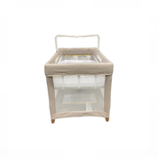 Shop Evenflo Eris One-Hand Playard with Bassinet, Coastal Coffee at GoodBuy Gear