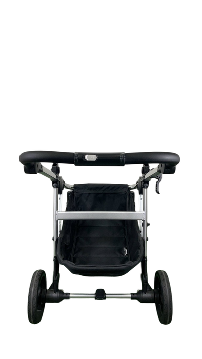 Shop Mockingbird 2.0 Single to Double Stroller Frame, 2024, Silver With Black Leather at GoodBuy Gear