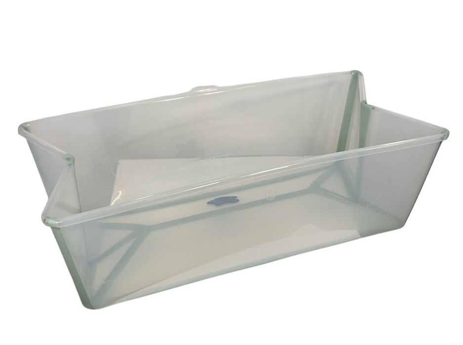 Stokke Flexi Bath Foldable Baby Bathtub, Transparent Green, XLarge