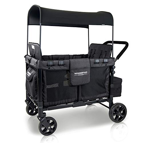 Wonderfold W4 Multifunctional Quad Stroller Wagon, Volcanic Black, 2026