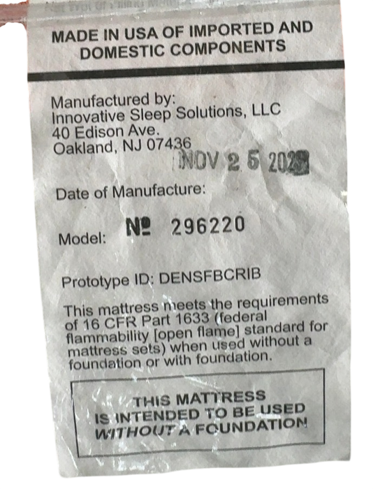 Shop Innovative Sleep Solutions Crib Mattress, 296220 at GoodBuy Gear