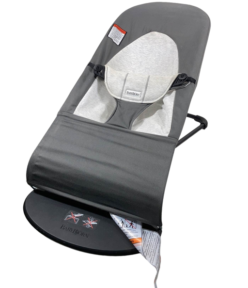 used BabyBjorn Bouncer Balance, Dark Grey/Grey, Cotton, Black Frame