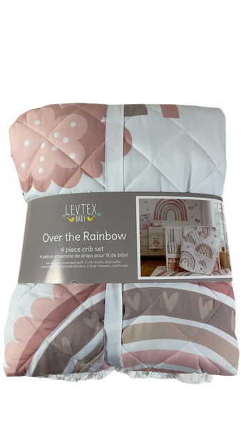 Levtex Baby Four Piece Crib Bedding Set, Over The Rainbow