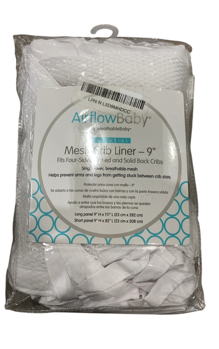 Shop AirFlowBaby Crib Bumper, 9", White at GoodBuy Gear