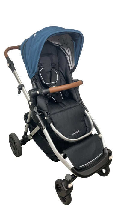 Shop Mockingbird Single to Double 2.0 Stroller, Sea, Watercolor Drops, Silver With Penny Leather, 2025 at GoodBuy Gear