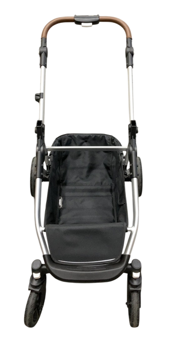 Shop Mockingbird 2.0 Single to Double Stroller Frame, 2025, Silver With Penny Leather at GoodBuy Gear