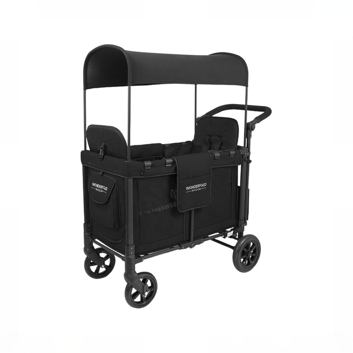 Shop Wonderfold W2 Multifunctional Double Stroller Wagon, 2026, Black, Plus Model at GoodBuy Gear