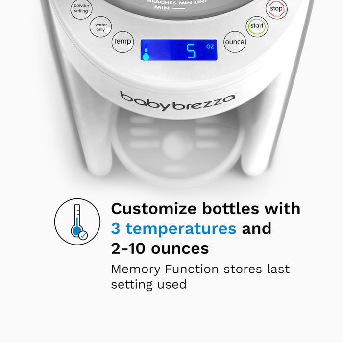 Baby Brezza Formula Pro Advanced Baby Formula Dispenser, White on White